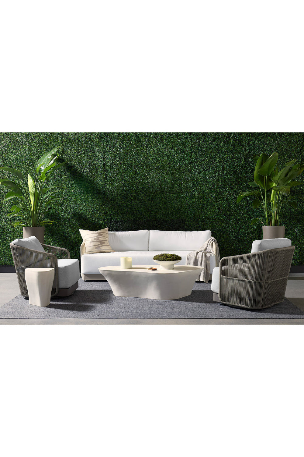  Modern European furniture - White Freeform Outdoor End Table L - www.oroa.com | Oroa.com