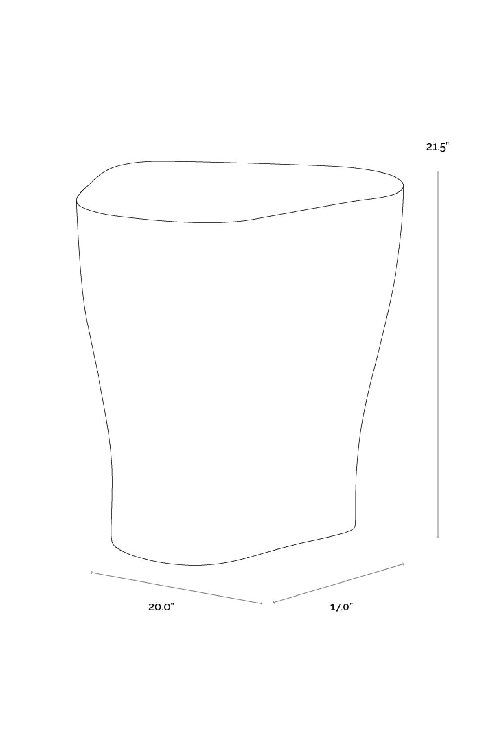   Modern European furniture - White Freeform Outdoor End Table L - www.oroa.com | Oroa.com