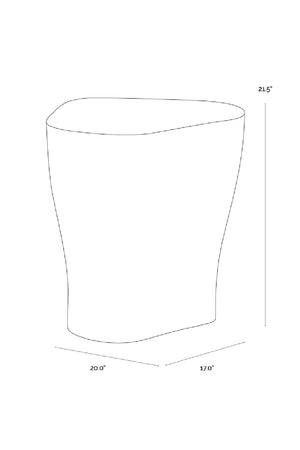   Modern European furniture - White Freeform Outdoor End Table L - www.oroa.com | Oroa.com