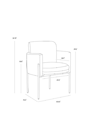   Modern European furniture - Yellow Fabric Dining Armchair - www.oroa.com | Oroa.com