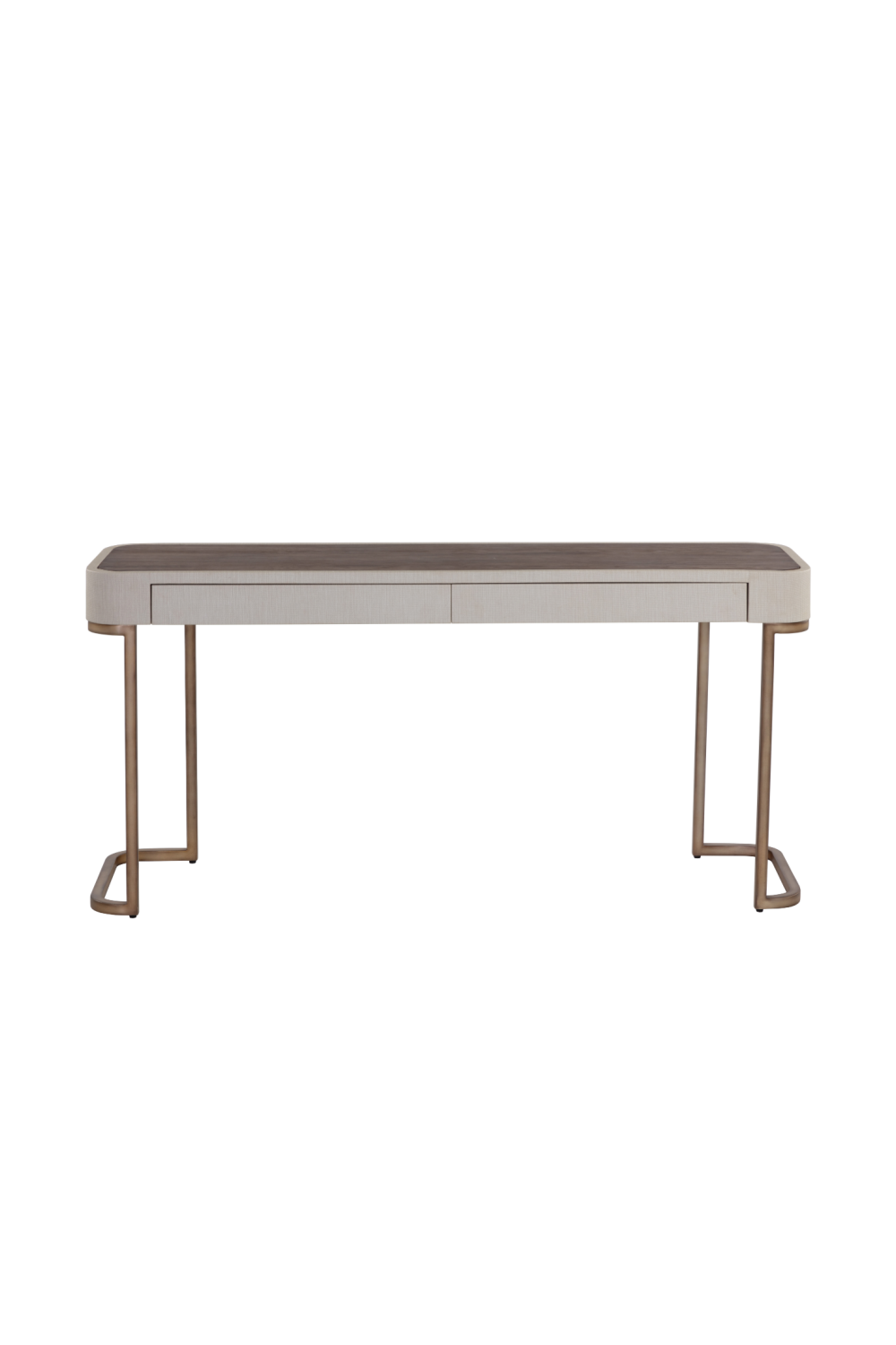   Modern European furniture - Cream Leather 2-Drawer Console Table - www.oroa.com | Oroa.com
