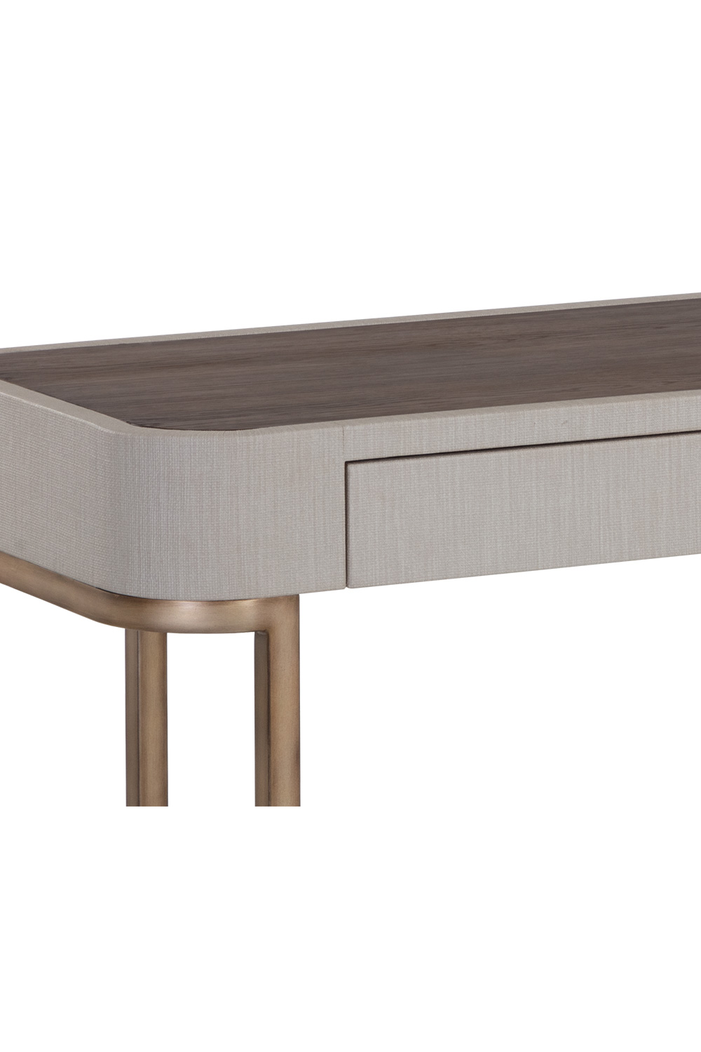   Modern European furniture - Cream Leather 2-Drawer Console Table - www.oroa.com | Oroa.com