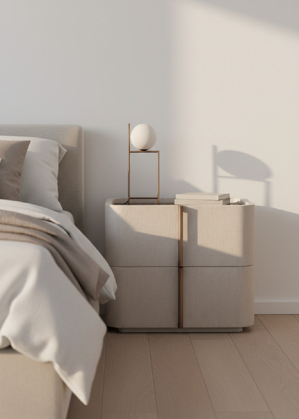   Modern European furniture - Leather-Look 2-Drawer Nightstand - www.oroa.com | Oroa.com