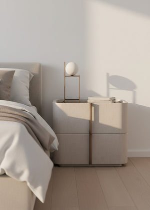   Modern European furniture - Leather-Look 2-Drawer Nightstand - www.oroa.com | Oroa.com