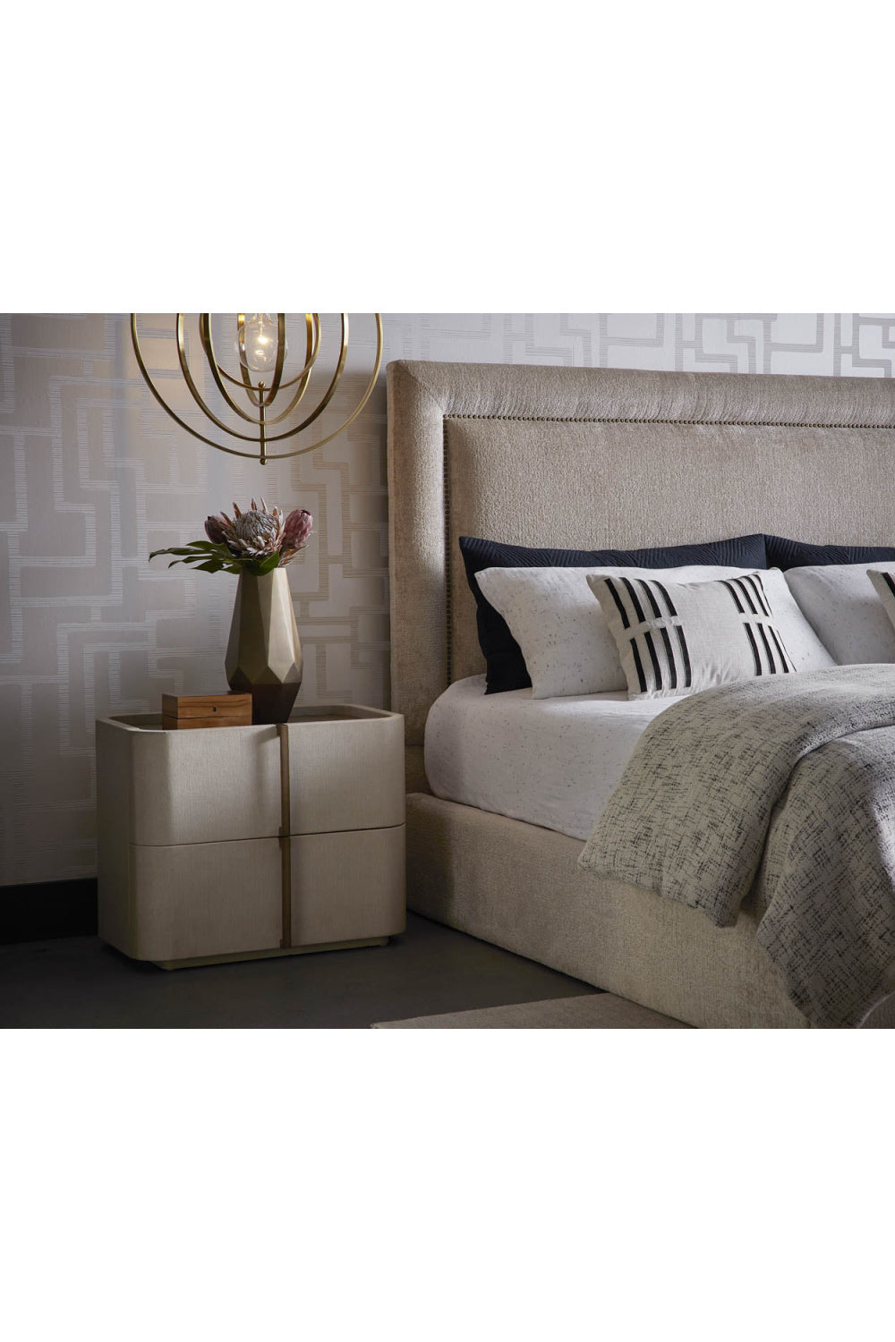   Modern European furniture - Leather-Look 2-Drawer Nightstand - www.oroa.com | Oroa.com