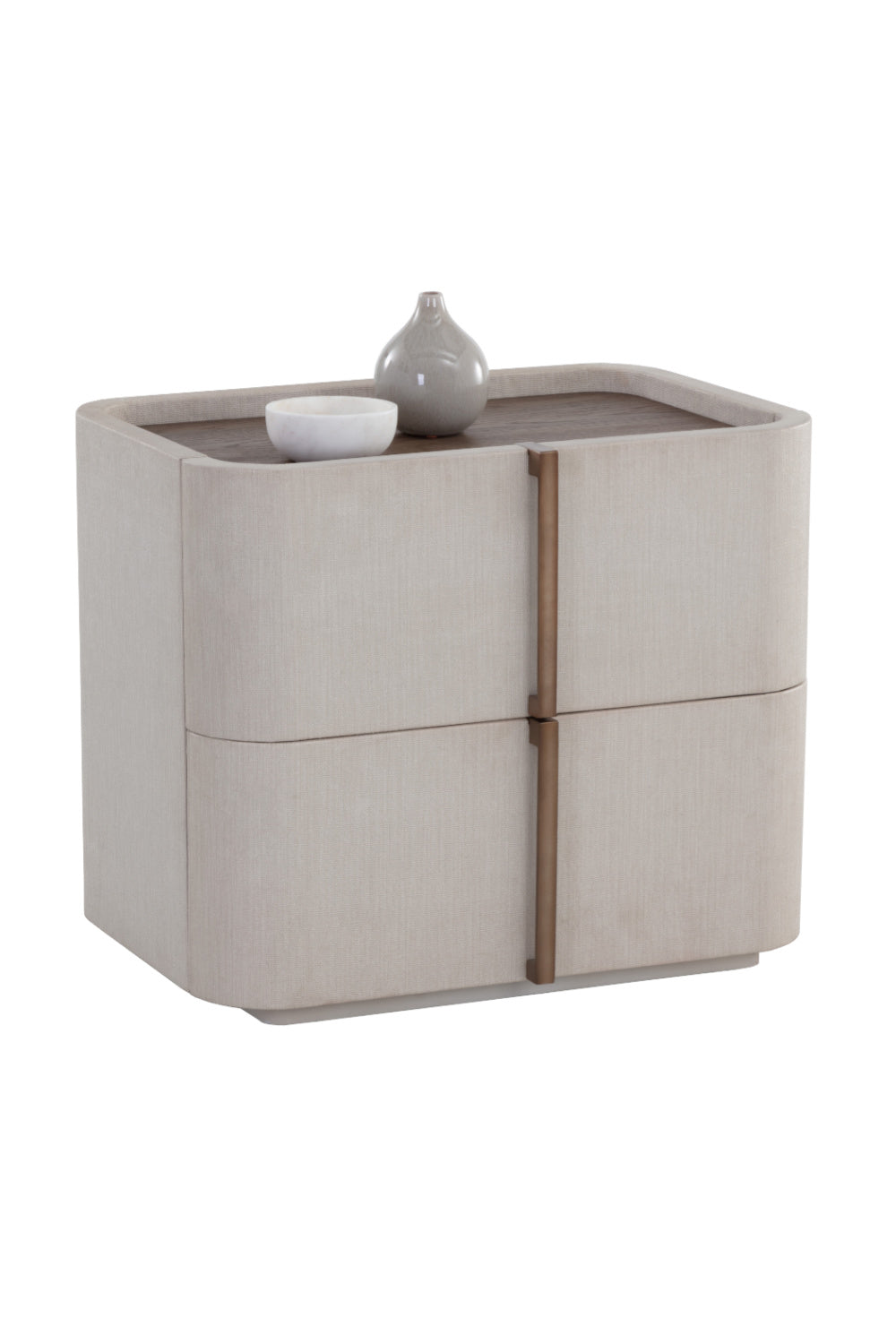   Modern European furniture - Leather-Look 2-Drawer Nightstand - www.oroa.com | Oroa.com