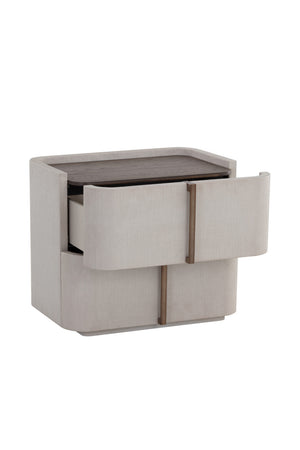   Modern European furniture - Leather-Look 2-Drawer Nightstand - www.oroa.com | Oroa.com