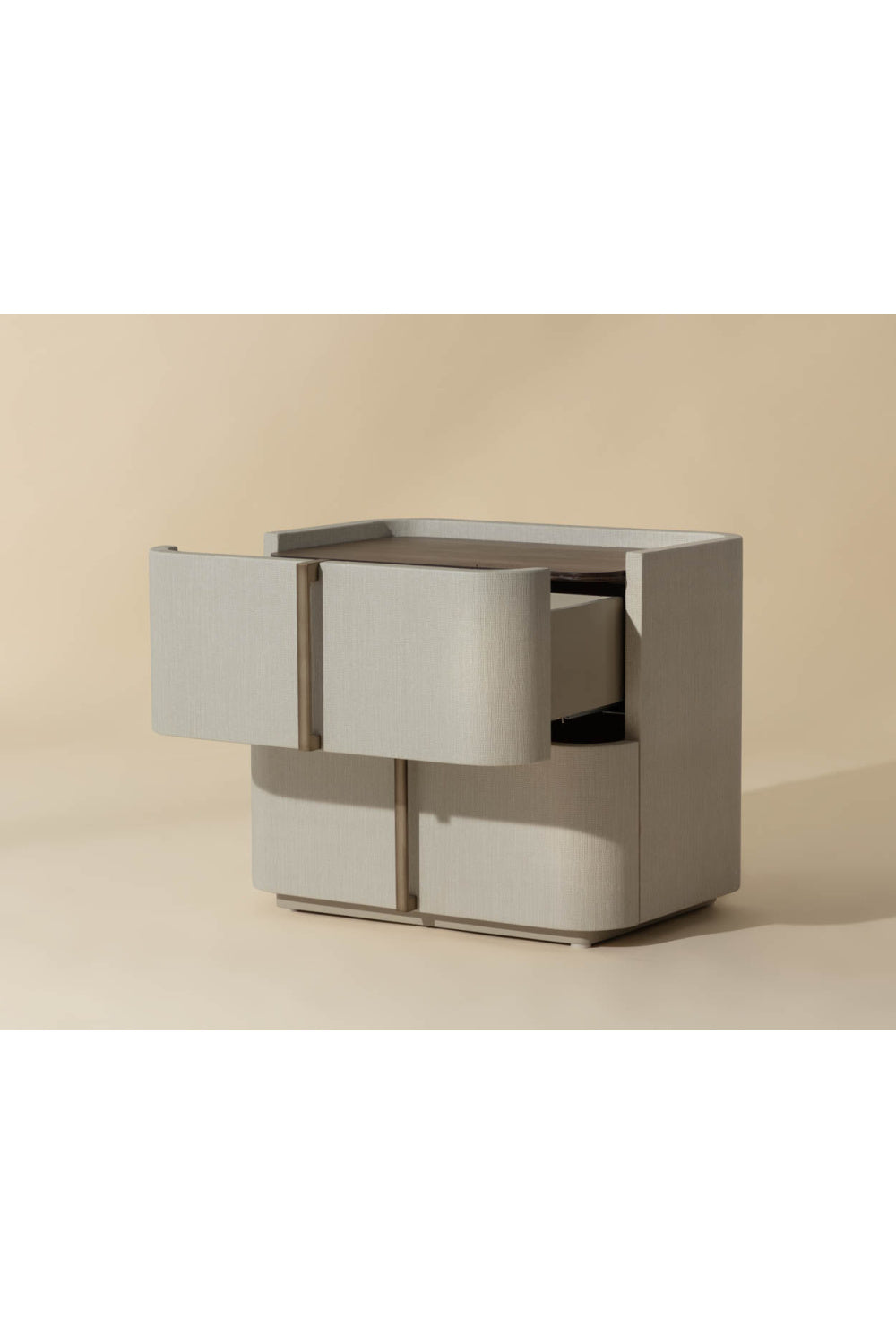   Modern European furniture - Leather-Look 2-Drawer Nightstand - www.oroa.com | Oroa.com