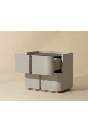   Modern European furniture - Leather-Look 2-Drawer Nightstand - www.oroa.com | Oroa.com