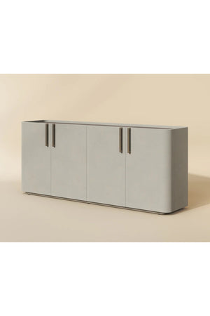   Modern European furniture - Cream Leather 4-Door Sideboard - www.oroa.com | Oroa.com