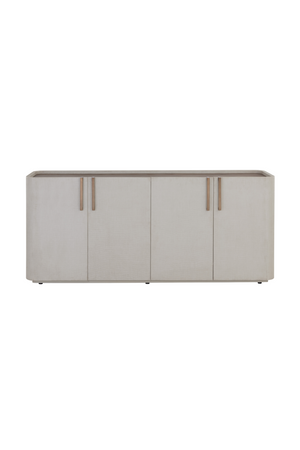   Modern European furniture - Cream Leather 4-Door Sideboard - www.oroa.com | Oroa.com