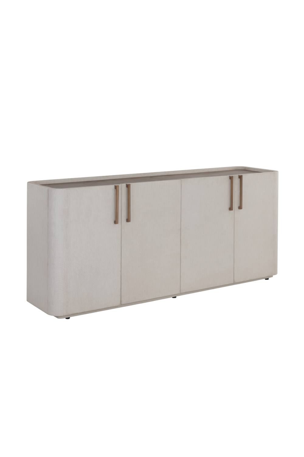   Modern European furniture - Cream Leather 4-Door Sideboard - www.oroa.com | Oroa.com