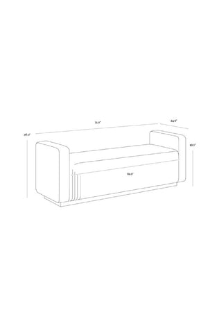   Modern European furniture - Channel-Tufted Fabric Bench - www.oroa.com | Oroa.com