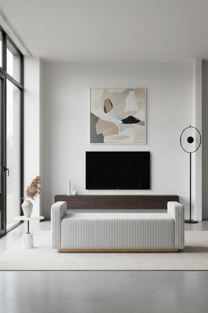  Modern European furniture - Channel-Tufted Fabric Bench - www.oroa.com | Oroa.com