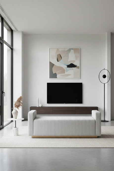   Modern European furniture - Channel-Tufted Fabric Bench - www.oroa.com | Oroa.com