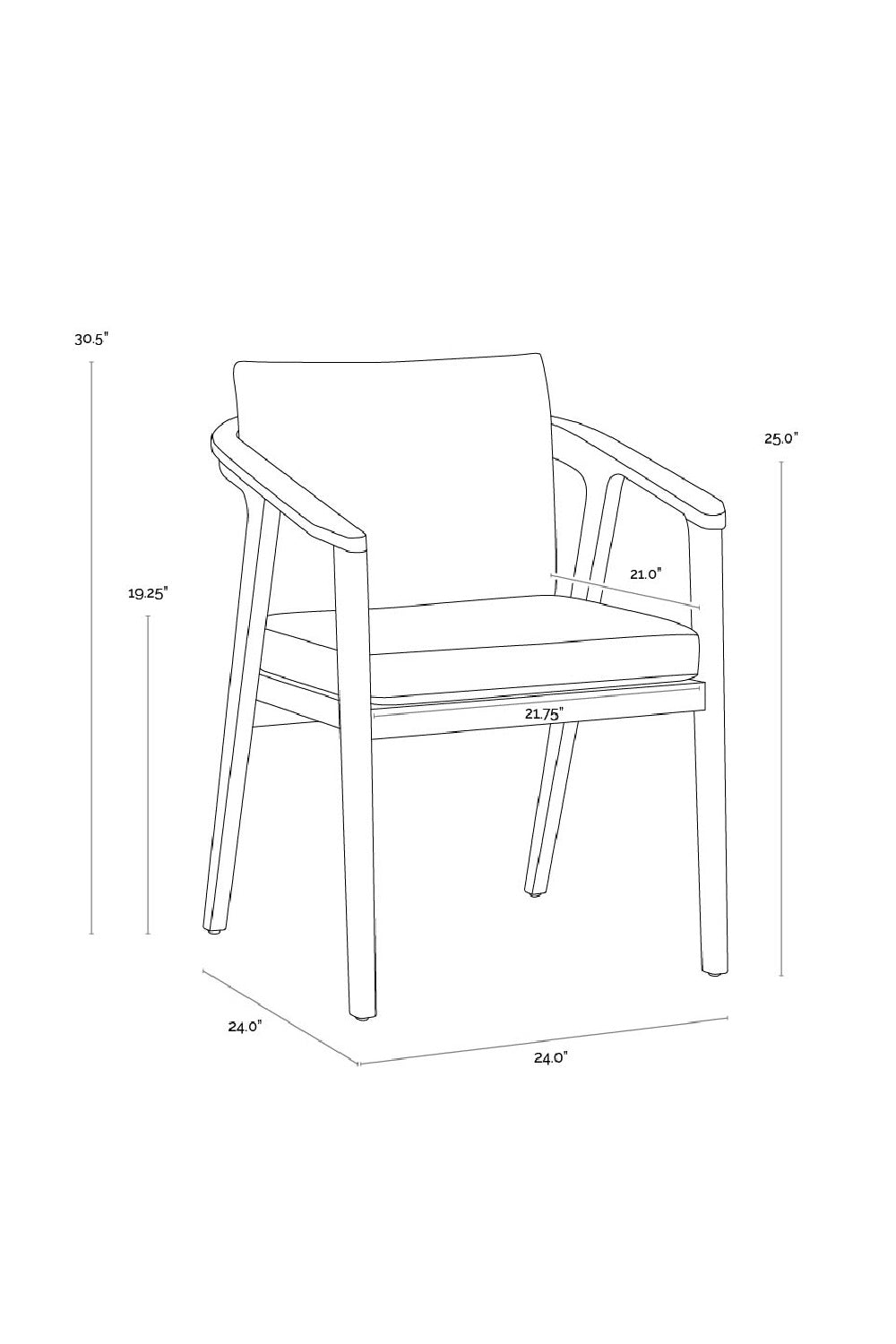   Modern European furniture - Cream Padded Outdoor Dining Chair - www.oroa.com | Oroa.com