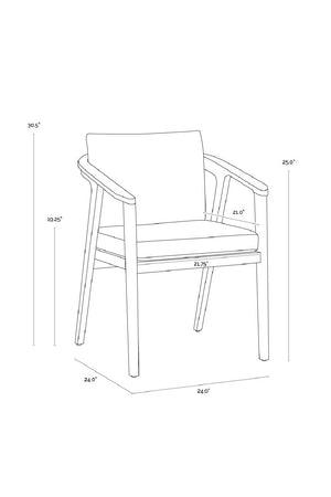   Modern European furniture - Cream Padded Outdoor Dining Chair - www.oroa.com | Oroa.com