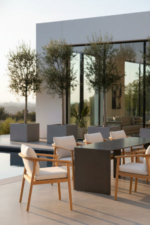   Modern European furniture - Cream Padded Outdoor Dining Chair - www.oroa.com | Oroa.com