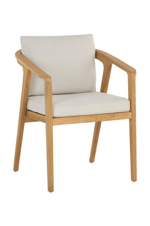   Modern European furniture - Cream Padded Outdoor Dining Chair - www.oroa.com | Oroa.com