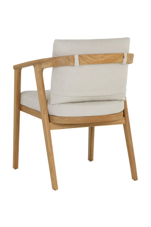   Modern European furniture - Cream Padded Outdoor Dining Chair - www.oroa.com | Oroa.com