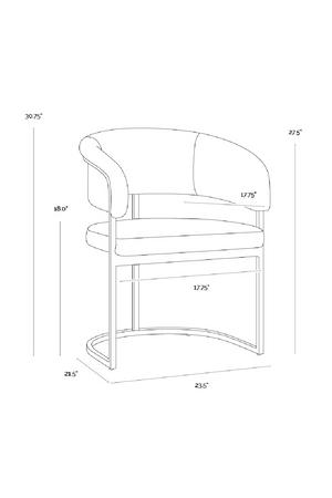   Modern European furniture - Teal Fabric Cantilevered Dining Chair - www.oroa.com | Oroa.com