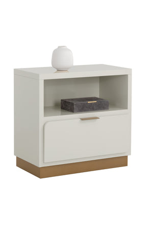   Modern European furniture - Rectangular Cream Bedside Table - www.oroa.com | Oroa.com