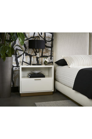   Modern European furniture - Rectangular Cream Bedside Table - www.oroa.com | Oroa.com