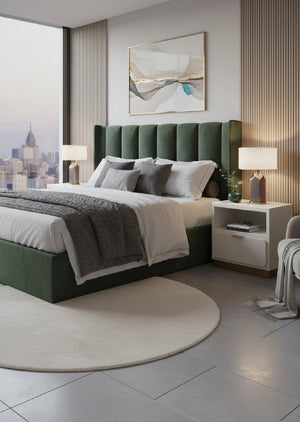   Modern European furniture - Rectangular Cream Bedside Table - www.oroa.com | Oroa.com