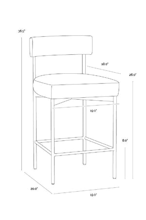   Modern European furniture - Low Back Fabric Counter Stool - www.oroa.com | Oroa.com
