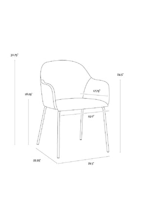   Modern European furniture - Leather Look Dining Armchair - www.oroa.com | Oroa.com