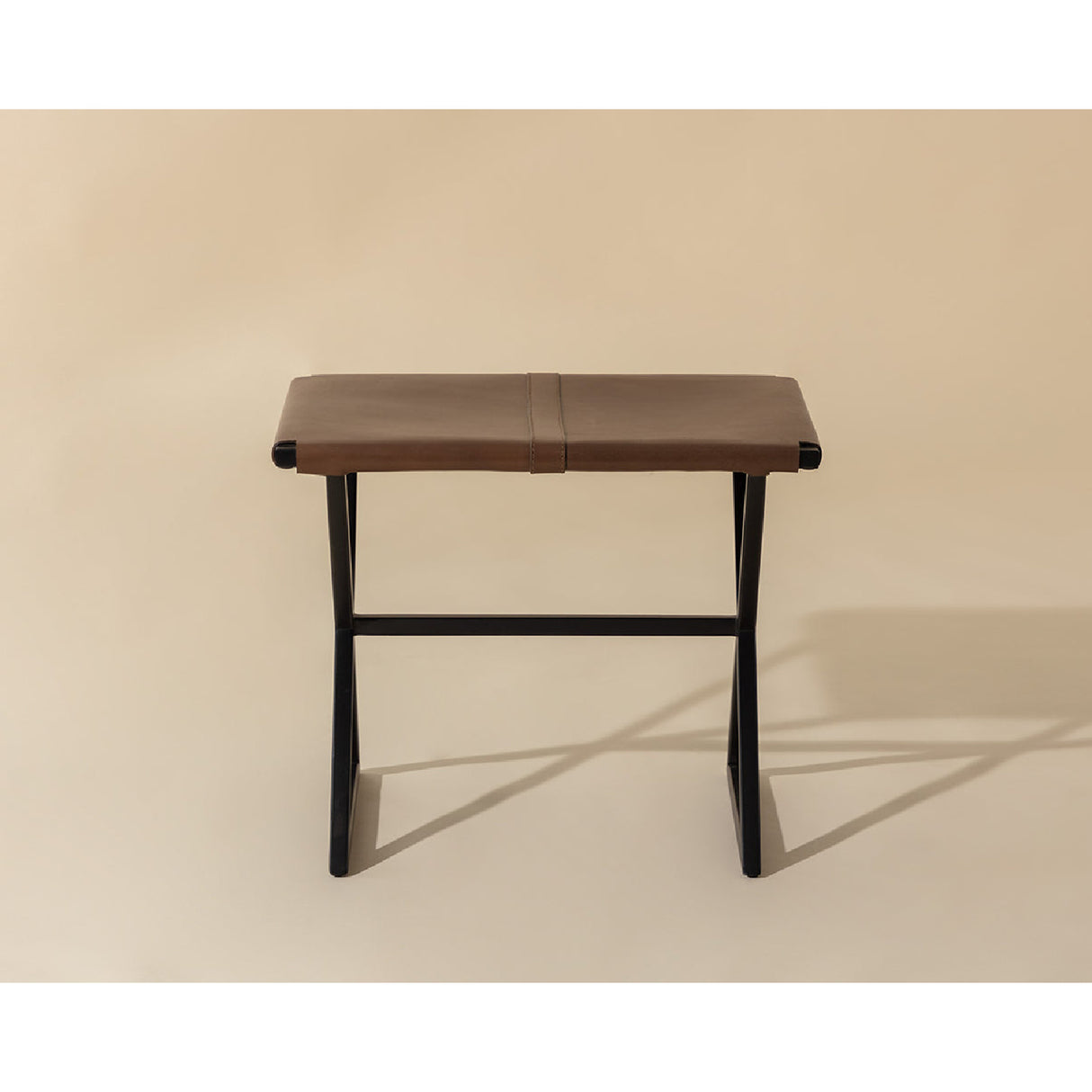   Brown Leather Stool Modern European furniture - - www.oroa.com | Oroa.com