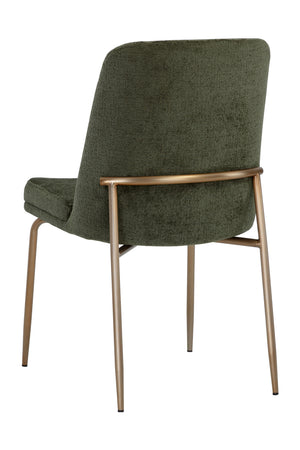   Modern European furniture - Green Fabric Dining Chairs (2) - www.oroa.com | Oroa.com