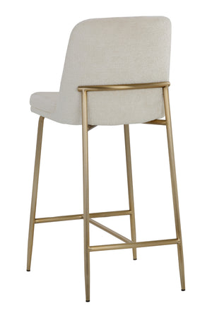   Modern European furniture - Antique Brass Fabric Counter Stool - www.oroa.com | Oroa.com