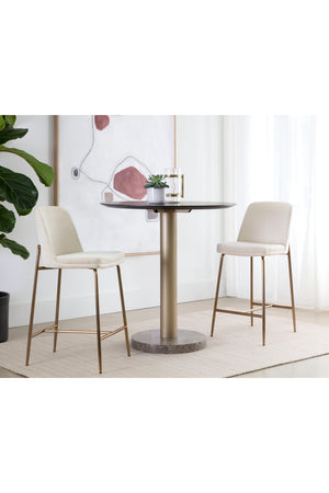   Modern European furniture - Antique Brass Fabric Counter Stool - www.oroa.com | Oroa.com