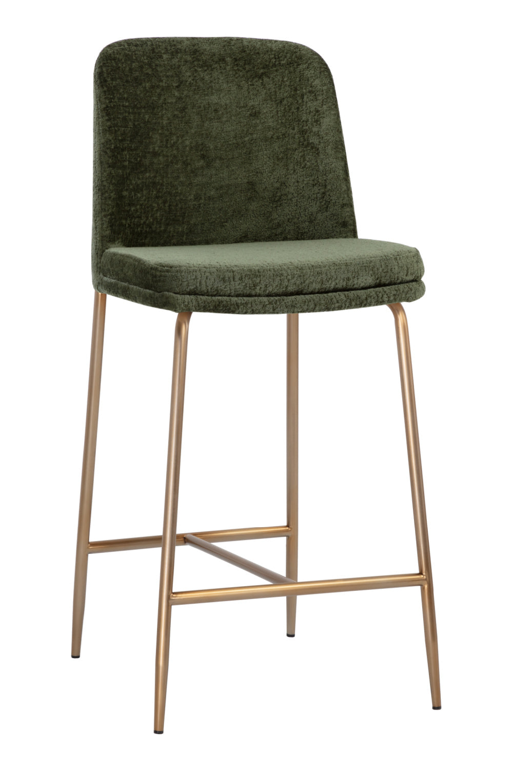   Modern European furniture - Antique Brass Fabric Counter Stool - www.oroa.com | Oroa.com