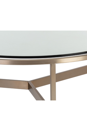   Modern European furniture - Bronze Framed Glass Coffee Table - www.oroa.com | Oroa.com