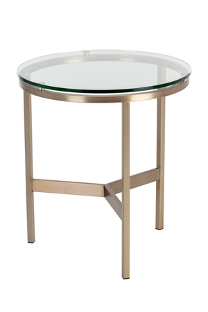   Tempered Glass Round End Table  Modern European furniture - www.oroa.com | Oroa.com