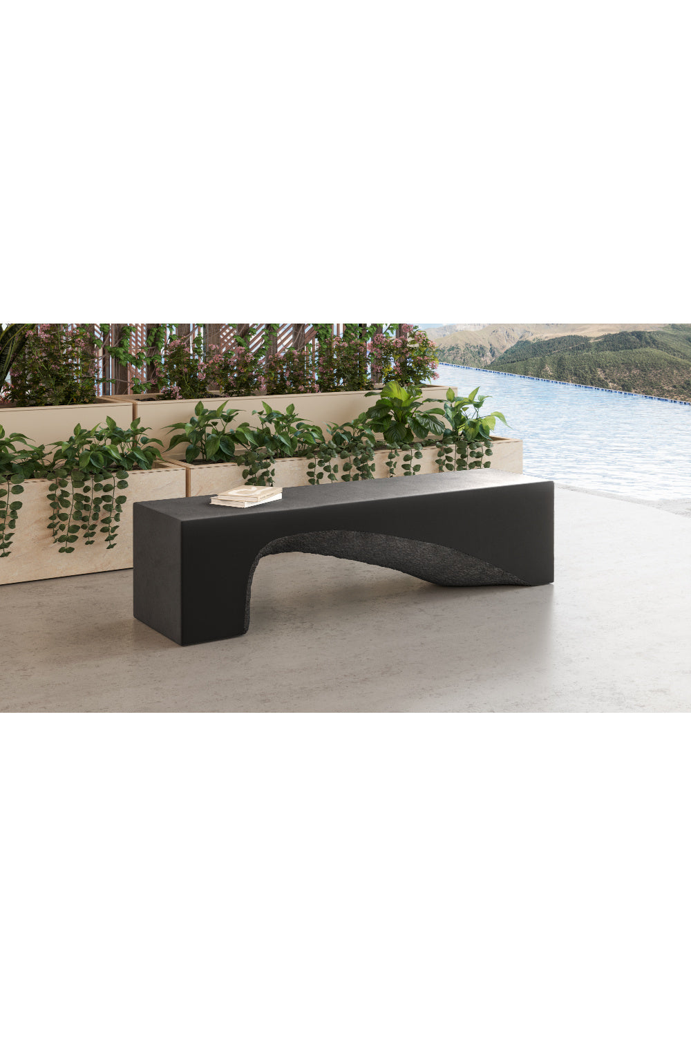   Modern European furniture - Textured Concrete Bench - www.oroa.com | Oroa.com