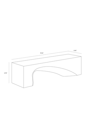   Modern European furniture - Textured Concrete Bench - www.oroa.com | Oroa.com
