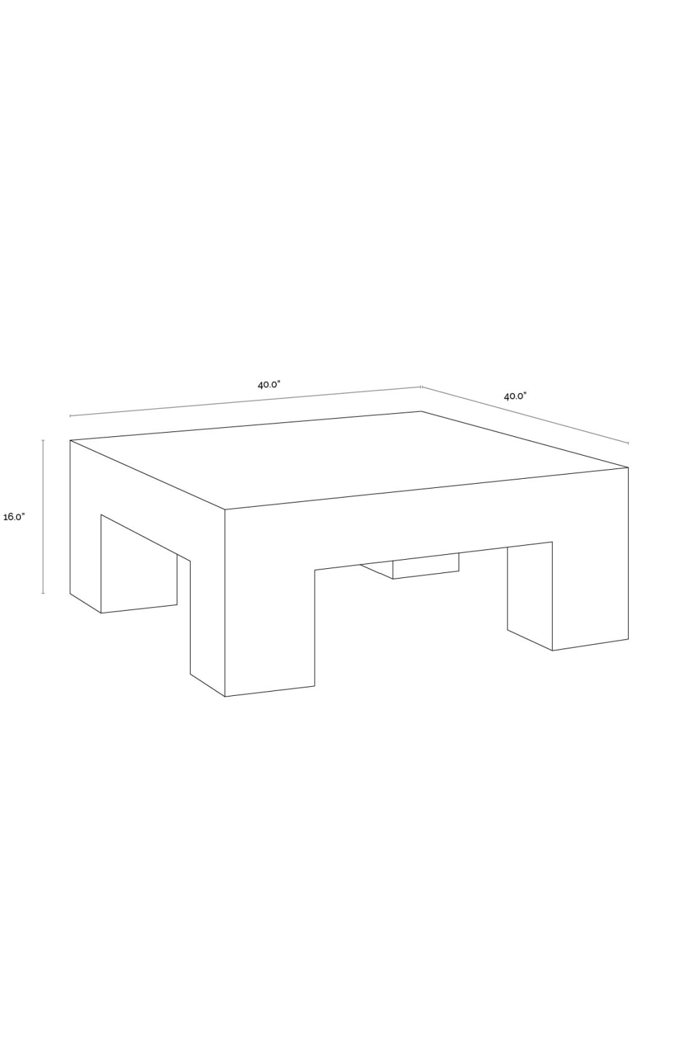   Modern European furniture - Square Indoor/Outdoor Coffee Table - www.oroa.com | Oroa.com