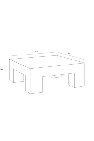   Modern European furniture - Square Indoor/Outdoor Coffee Table - www.oroa.com | Oroa.com