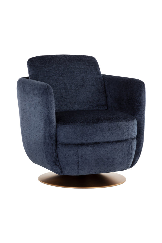 Modern European furniture - Gold Base Swivel Lounge Chair - www.oroa.com