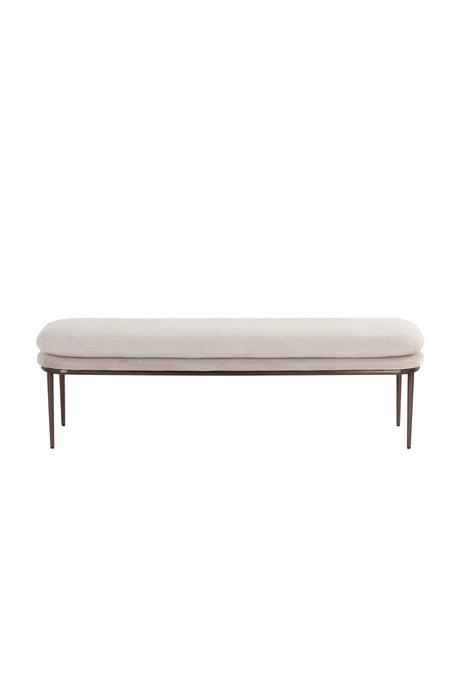   Modern European furniture - Cream Padded Bench - www.oroa.com | Oroa.com