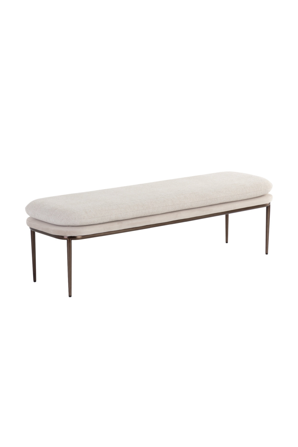   Modern European furniture - Cream Padded Bench - www.oroa.com | Oroa.com