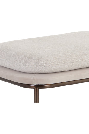   Modern European furniture - Cream Padded Bench - www.oroa.com | Oroa.com