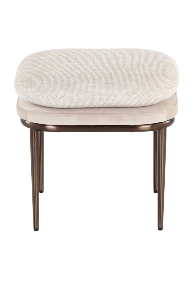 Modern European furniture - Cream Padded Stool - www.oroa.com