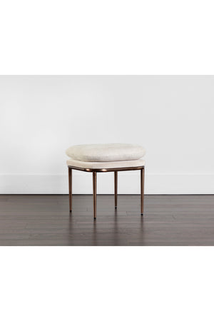   Modern European furniture - Cream Padded Stool - www.oroa.com | Oroa.com