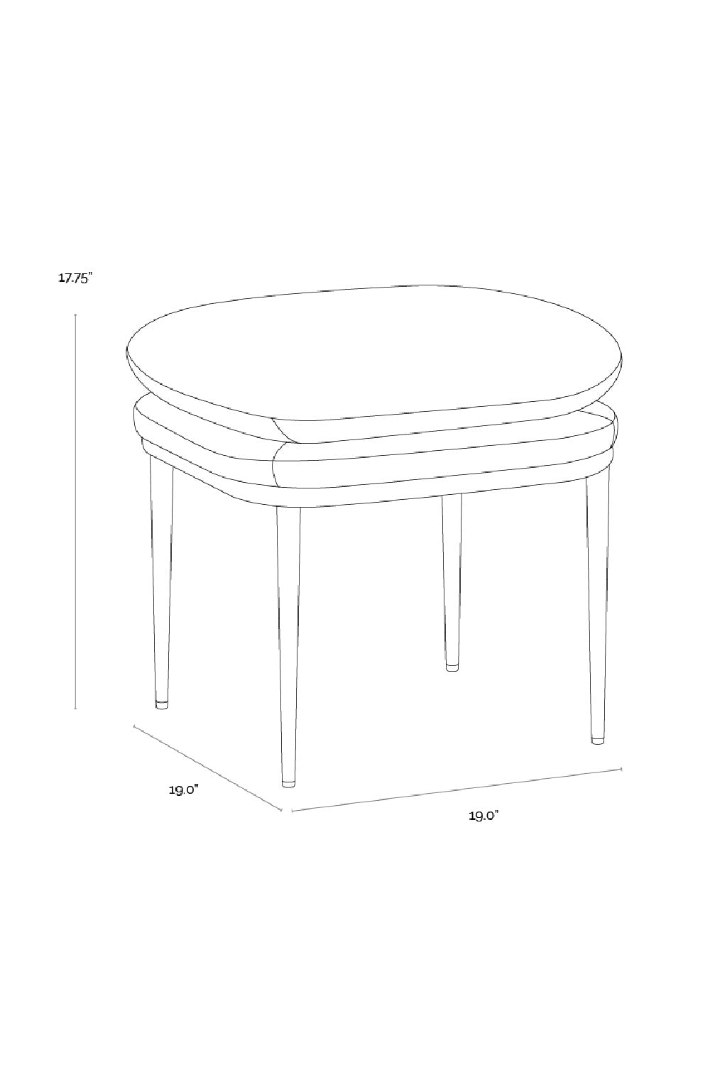   Modern European furniture - Cream Padded Stool - www.oroa.com | Oroa.com