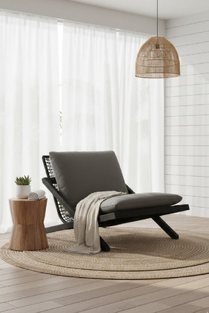   Modern European furniture - Teak Framed Indoor/Outdoor Lounge Chair - www.oroa.com | Oroa.com
