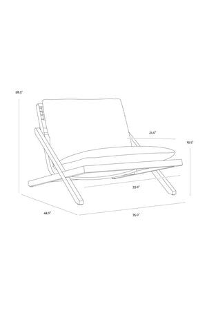   Modern European furniture - Teak Framed Indoor/Outdoor Lounge Chair - www.oroa.com | Oroa.com